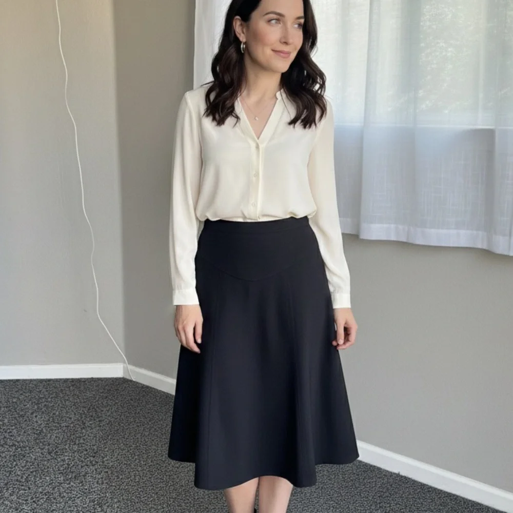 CAbi Black A-Line Skirt Style #735 - Picture 1 of 10